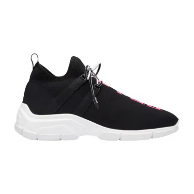 Pre-owned Prada Wmns Xy Knit Sneaker 'black Fluorescent Pink' | Women's Size 2