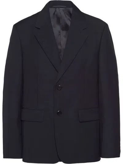 Prada Wool Blazer In Black