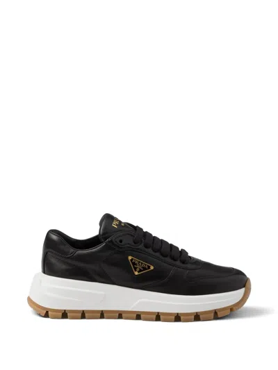 Prada Prax 01 Leather Sneakers In Animal Print