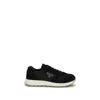 Prada Prax Suede And Re-nylon Sneakers In Black