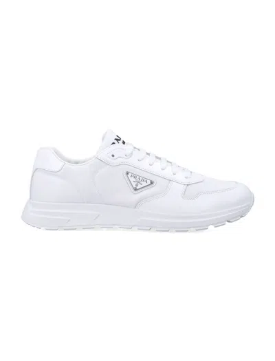 Prada Contemporary Nylon And Leather Sneakers In Multi