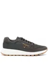 Prada Sporty Grey Sneakers With Textured Elements In Gray