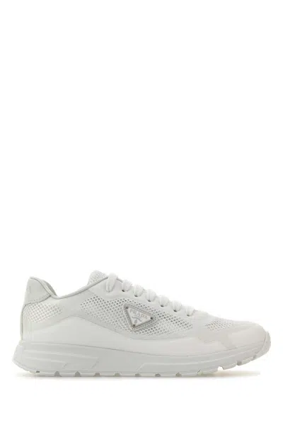 Prada Prax 2.0 Fabric Low-top Sneakers In White