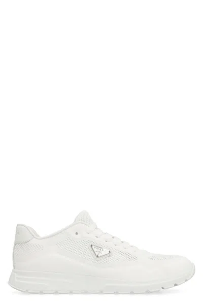 Prada Prax 2.0 Fabric Low-top Sneakers In White