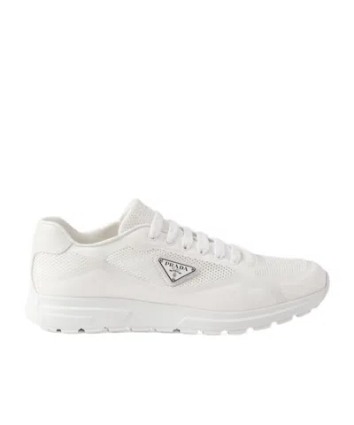 Prada Prax 2.0 Fabric Sneakers In White