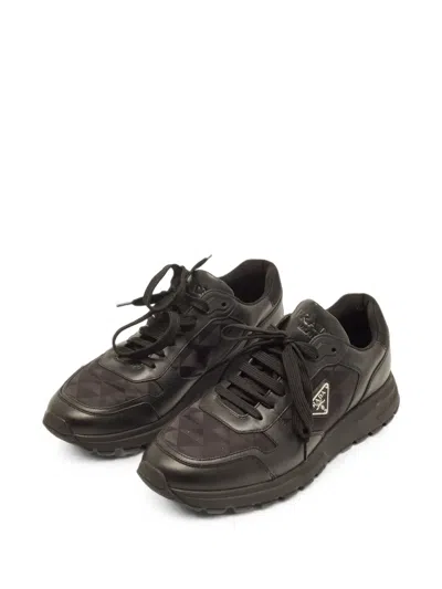 Pre-owned Prada Prax 2.0 Lace-up Sneakers In Black