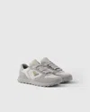 Prada Prax 2.0 Re-nylon And Suede Sneakers In Cloudy Gray