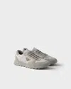 Prada Prax 2.0 Re-nylon And Suede Sneakers In Cloudy Gray