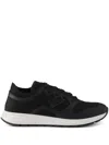 Prada Mesh Panel Sneakers Rubber Sole In Black