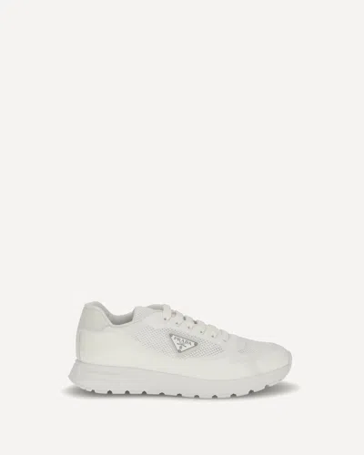 Prada Prax 2.0 Sneakers Made Of Fabric And Mesh In White