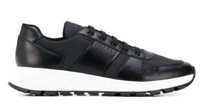 Pre-owned Prada Prax Men's Shoes Sneakers $690 Мужская Кроссовки 男鞋 紳士靴 100%aut In Black And Black/blue