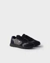 Prada Prax-sneaker Aus Wildleder Und Re-nylon In Black