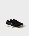 Prada Prax Suede And Re-nylon Sneakers In Black