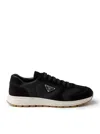 Prada Prax Suede And Re-nylon Sneakers In Black