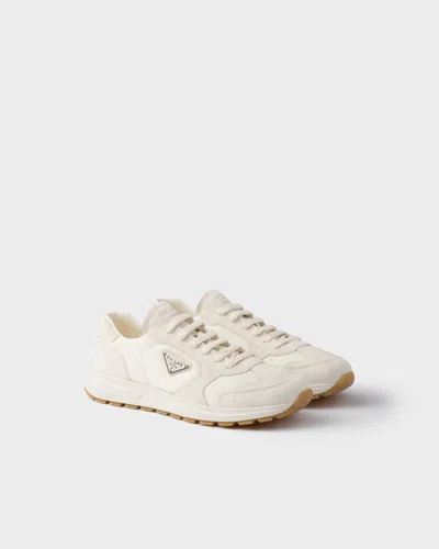 PRADA PRAX SUEDE AND RE-NYLON SNEAKERS