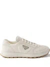 Prada Prax Suede And Re-nylon Sneakers In White
