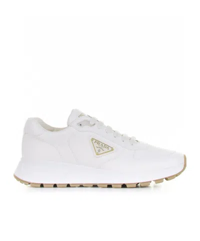 Prada Prax01 Logo Sneakers In Nude