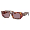 Prada 53mm Pillow Square Polarized Sunglasses In Multi