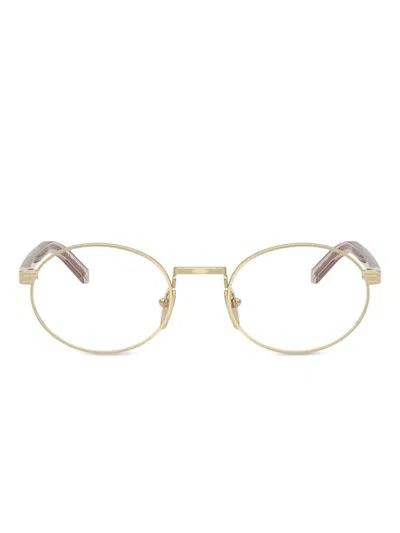 PRADA PRB55V OVAL-FRAME GLASSES
