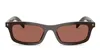 Prada Eyewear Prd05s Rectangle-frame Sunglasses In Brown