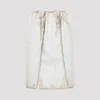 Prada White Leather Skirt In White