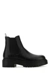 Prada Man Ankle Boots Black Size 7 Soft Leather In Black