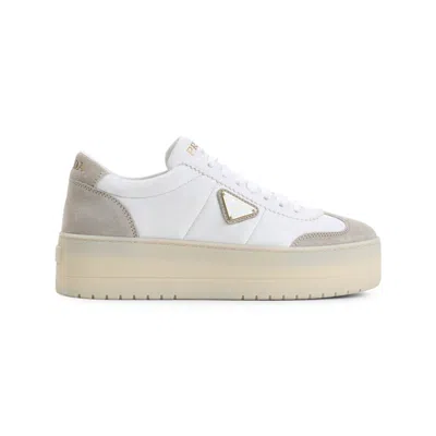 Prada Downtown Bold Nappa Leather And Suede Sneakers In Multi