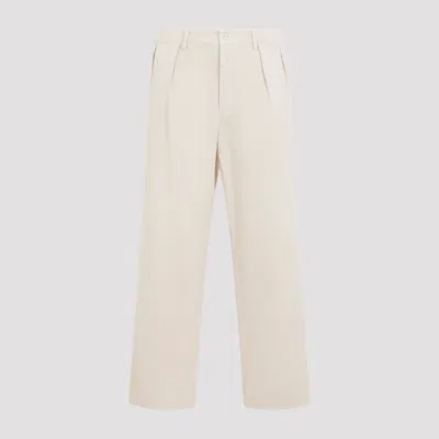Prada Premium Regular Fit Cotton Pants For Men In Neutral