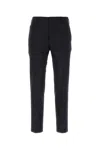 Prada Black Stretch Wool Pant In Navy