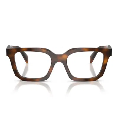 Prada Prescription Glasses Prc08 V 20 D1 O1 Juniper Tortoiseshell/transparent Women In Red