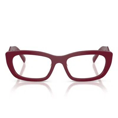Prada Prescription Glasses Prd09 V 23 L1 O1 Marsala Brown/transparent Women