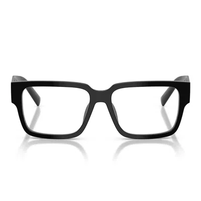 Prada Prescription Glasses Prd10 Vd 16 K1 O1 Black/transparent Men