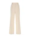 Prada Pressed-crease Tailored Trousers In Nude