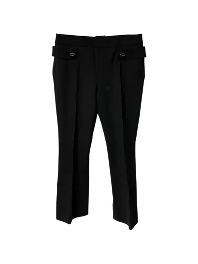 Pre-owned Prada Pressed Crease Trousers In Black