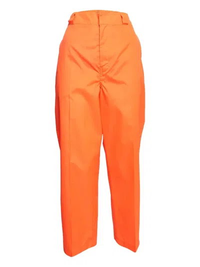 Pre-owned Prada Pressed-crease Trousers In Orange