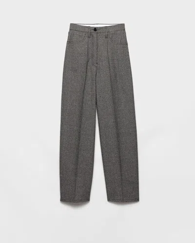 PRADA PRINCE OF WALES CHECK MOULINÉ WOOL PANTS