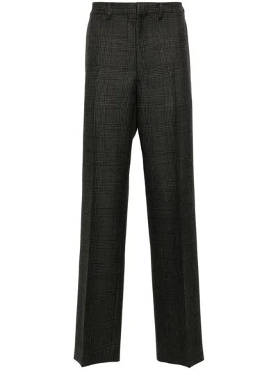 Prada Houndstooth Pattern Wool Trousers In Multi