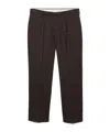 Prada Prince Of Wales Check Wool Pants In Brown