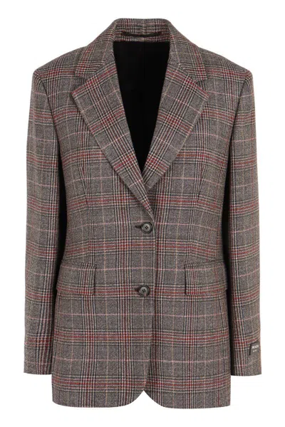 PRADA PRADA PRINCE OF WALES CHECKED JACKET