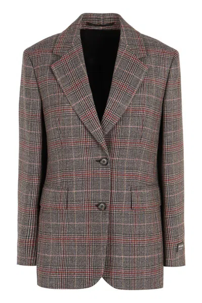 PRADA PRADA PRINCE OF WALES CHECKED JACKET