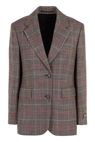 PRADA PRADA PRINCE OF WALES CHECKED JACKET
