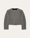 Prada Womens Grey Single-breasted Princes Of Wales Wool-blend Jacket In Gray