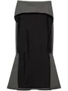 Prada Prince-of-wales Pattern Skirt In Grey