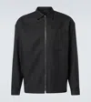 Prada Prince Of Wales Virgin Wool Blouson In Grey