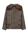 Prada Women Cotton Single-breasted Caban Jacket In Ebony