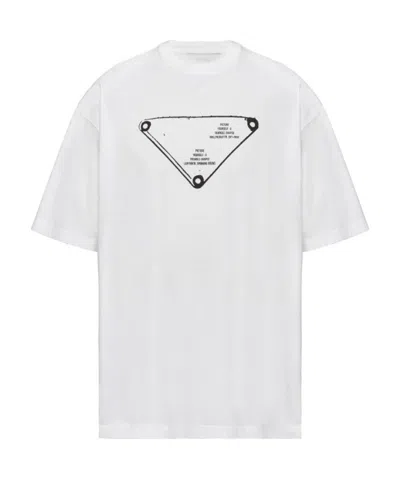 Prada Print T-shirt In White