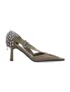Prada Cotton Pumps In Military Green