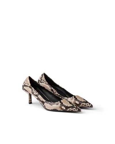 Prada Pumps Aus Bedrucktem Ayers-leder In Animal Print