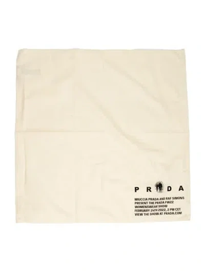 Pre-owned Prada Printed Bandana In Neutral