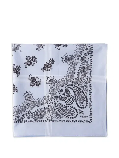 Prada Printed Batiste Scarf In Pink